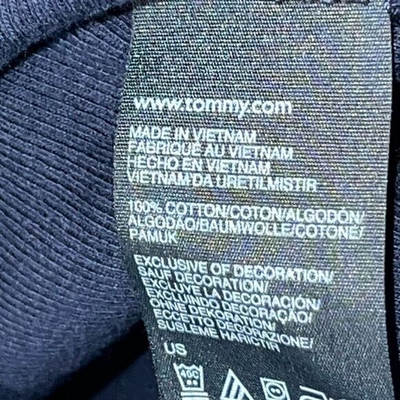 Tommy Hilfiger 1/4 Button Top Women’s XLarge Blue Long Sleeve Ruffled Neck & Hem - Picture 7 of 11